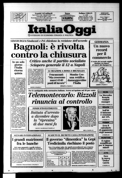 Italia oggi : quotidiano di economia finanza e politica